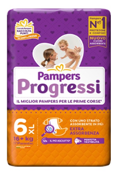 Fater Pampers Progressi Xl pannolini 17 Pezzi