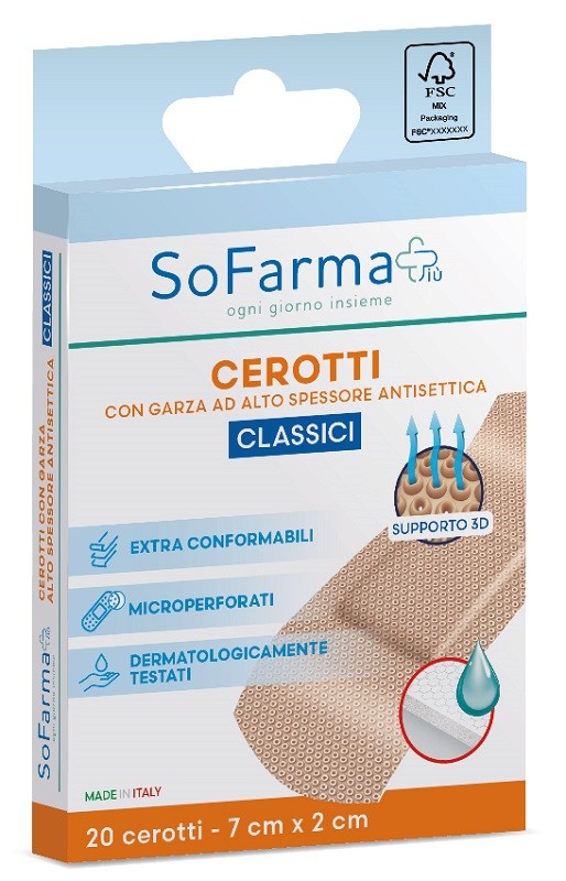 So. Farma. Morra Cerotto Classico Sofarmapiu' 7x2 Cm 20 Pezzi