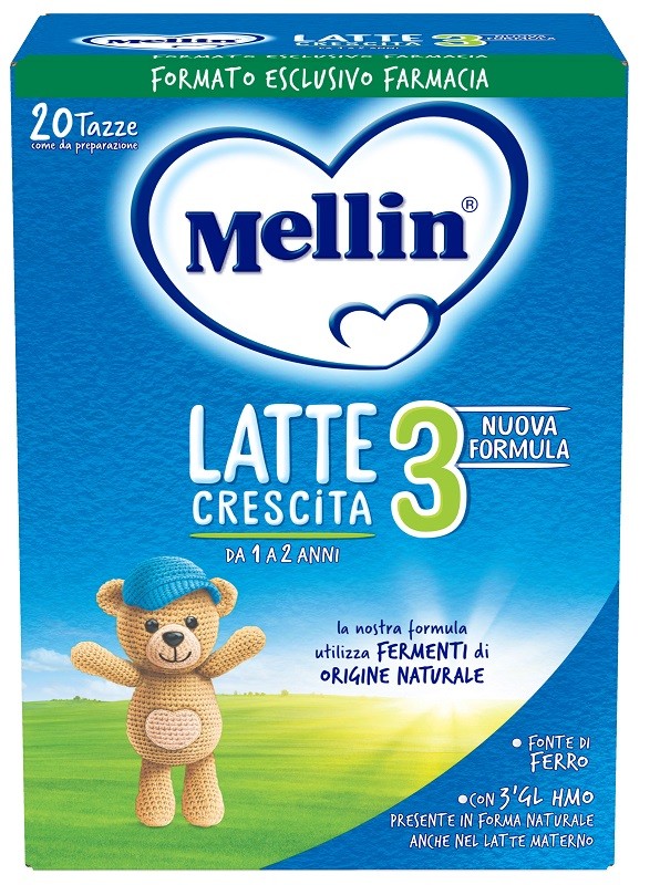 Mellin 3 latte polvere 700 g per bambini da 1 a 2 anni