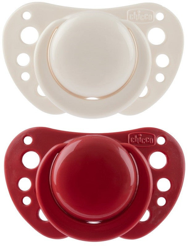 Chicco Succhietti Air Rosso Silicone 6-16 Mesi
