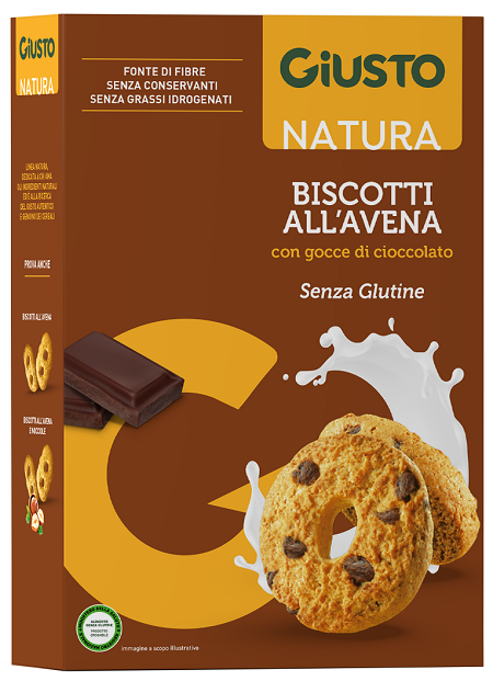 Giusto Senza Glutine Biscotti Avena Gocce Cioccolato
