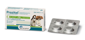 Ecuphar Prazitel farmaco antielmintico veterinario 4 compresse