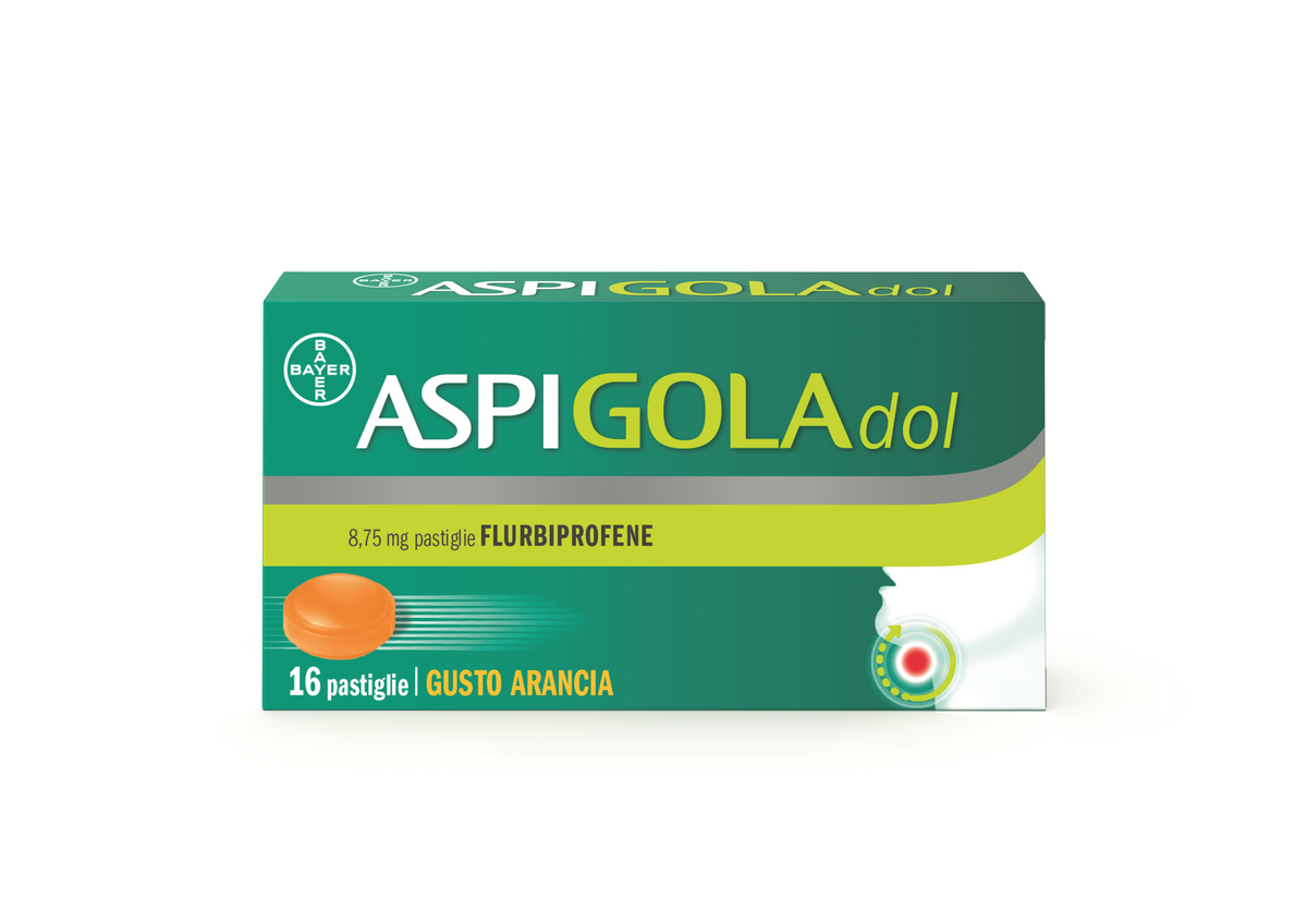 Bayer Aspigoladol 8,75 Mg 16 Pastiglie Gusto Arancia