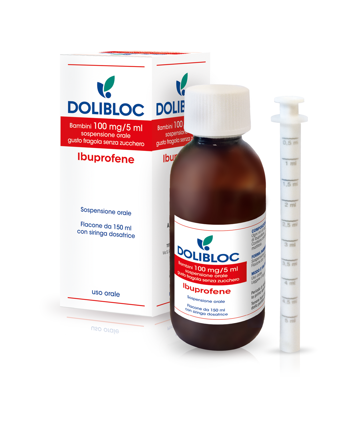 Dolibloc Bambini 100 Mg/5 Ml sciroppo fragola 150 ml