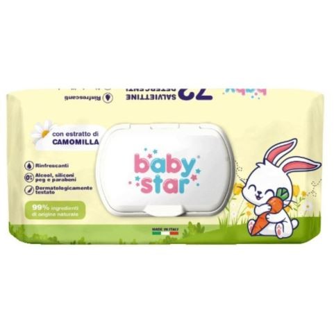 Babystar Salviettine Bebe' Camomilla