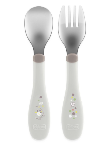 Chicco Posatine Inox 18m+ Grigio