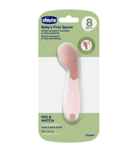 Chicco Cucchiaio Angolato 8m+ Rosa