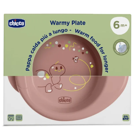 Chicco piatto pappacalda 6m+ rosa