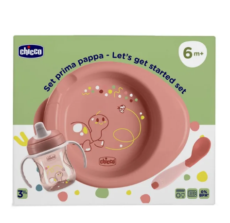 Chicco Set pappa rosa 6+ 1 kit