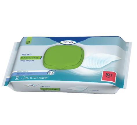 Tena wet wipes plastic free