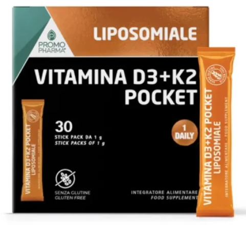 Vitamina d3+k2 liposomiale pocket 30 stick da 1 g