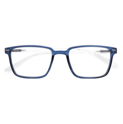 Occhiale da lettura twins silver pop blu-trasparente