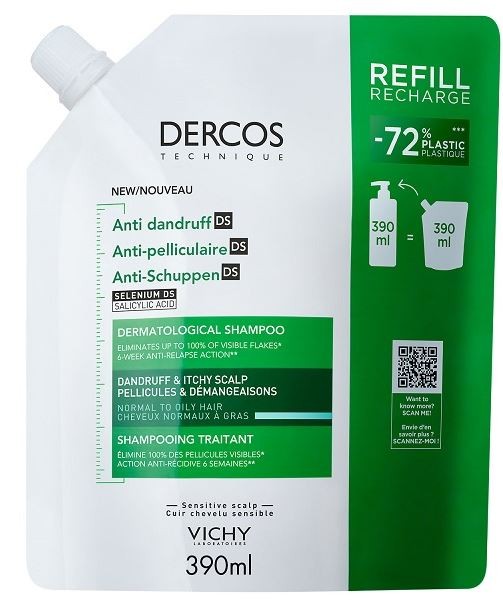Dercos Technique Shampoo Antiforfora Ds Grassi Refill