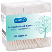 Alvita Bastoncini Cotone per igiene orecchio 200 Pezzi