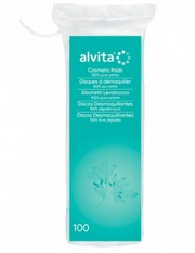 Alvita Dischetti Levatrucco in puro cotone 100% 100 Pezzi