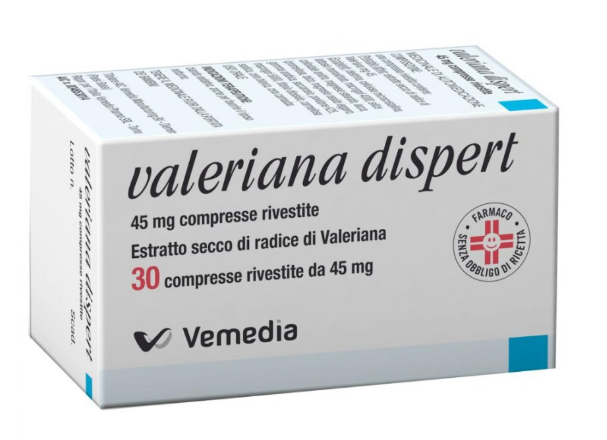 Vemedia Valeriana Dispert 30 Compresse Farmaco sedativo 45 Mg