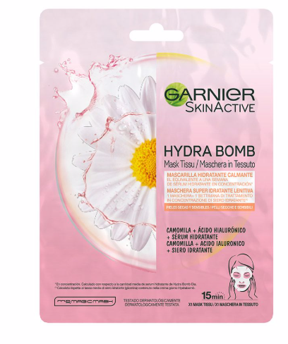 Garnier Maschera Tessuto Hydrabomb Camomilla HA