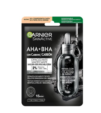 Garnier maschera nera viso opacizzante