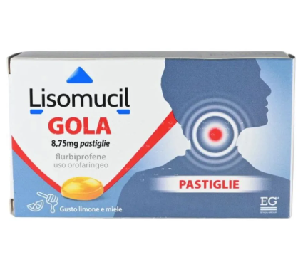 Lisomucil Gola 16 Pastiglie Gusto Limone e Miele 8,75mg