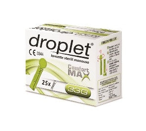 Droplet Lancette Pungidito Comfort Max Gauge 33 25 Pezzi