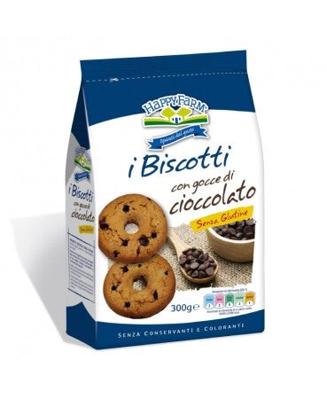 Happy Farm Biscotti Gocce Di Cioccolato Senza Glutine 300g
