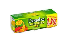 Dieterba Omogeneizzato Frutta Mista 3 Pezzi 80 G