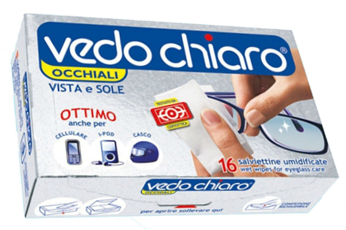 Vedochiaro Salviettine Umidificate Per Occhiali 16 Pezzi