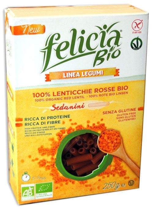 Felicia Bio Fusilli Con Lenticchie Rosse Senza Glutine 250g