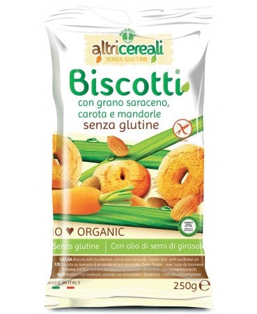 Altricereali Biscotti Grano Saraceno Carote E Mandorle 250g