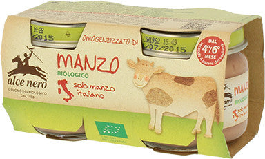 Alce Nero Omogeneizzato Di Manzo Biologico 2x80g