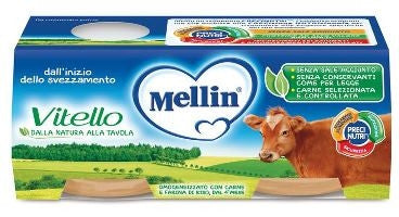 Mellin Omogeneizzato Con Carne Di Vitello 2x120g