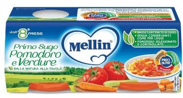 Mellin Primo Sugo Pomodoro E Verdure 2x80g