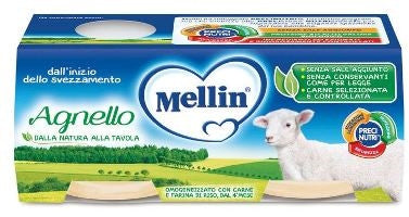 Mellin Omogeneizzato Con Carne Di Agnello 2x120g