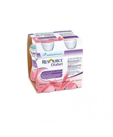 Resource Diabet Plus Al Gusto Fragola 4x200ml