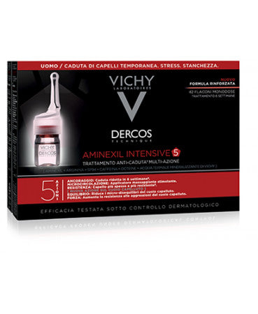 Vichy Dercos Aminexil Intensive 5 Lozione Per Uomo 21 Fiale