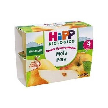 Hipp Merenda Mela E Pera 4 X 100 Gr