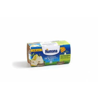 Humana Omogeneizzato Biologico Gusto Pera 2 X 80 Gr