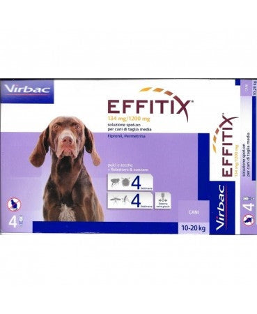 Effitix Spot On Cani Medi 134mg/1200mg 4 Pipette