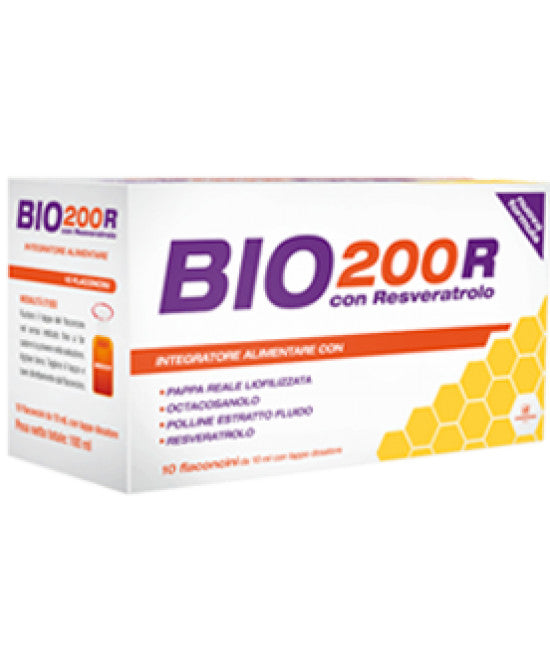 Bio200 R Resveratrolo 10 Flaconcini 6ml 6 Pezzi