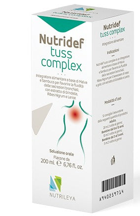 Nutridef tuss complex sciroppo fluidificante e mucolitico 200 ml