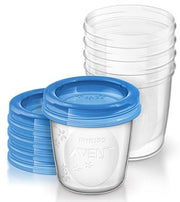 Avent vasetti conserva latte con coperchio da 180 ml 5 pezzi