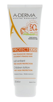 Aderma protect latte kids protezione solare bambino 50+ 250 ml