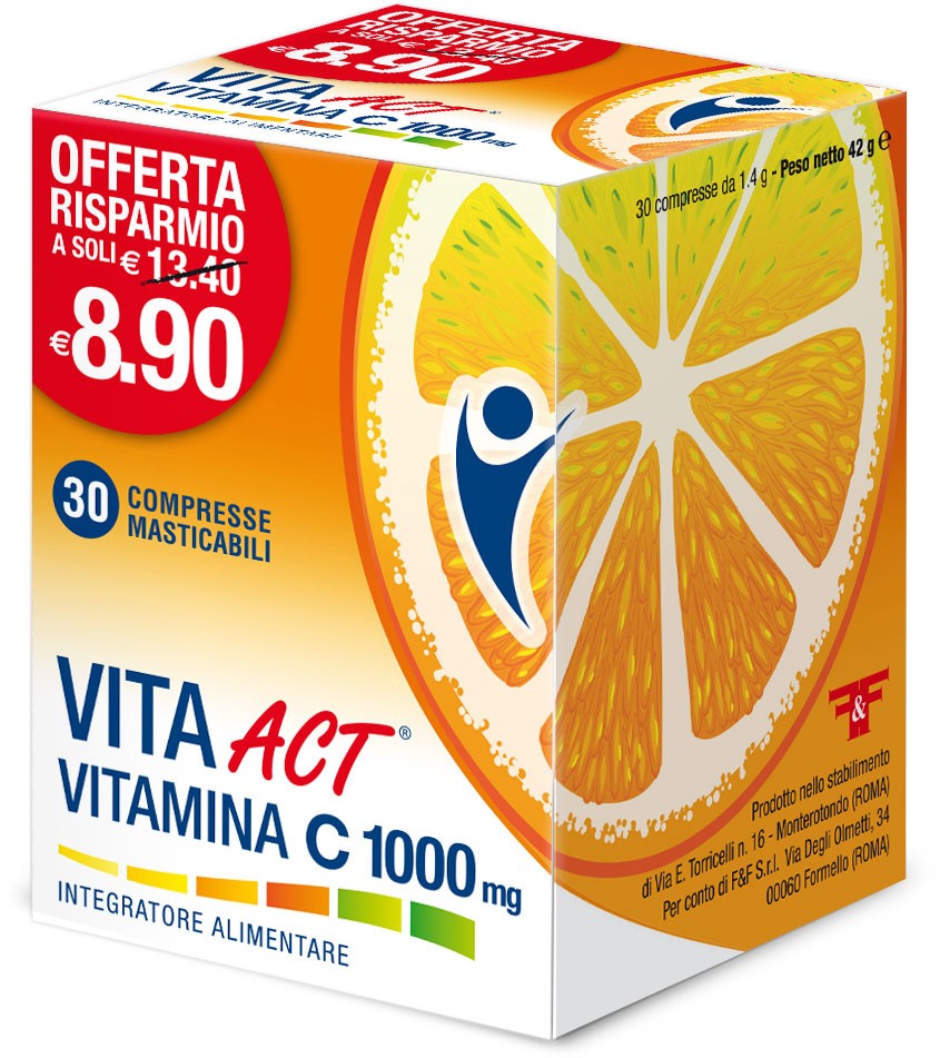 Vita act calcio + vitamina d 60 compresse integratore alimentare