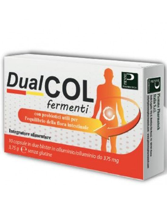 Piemme Dualcol fermenti 10 capsule integratore alimentare