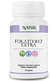 Natur Folato b12 extra integratore alimentare 30 capsule