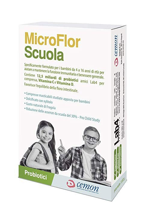 Cemon Microflor scuola integratore 30 capsule masticabili