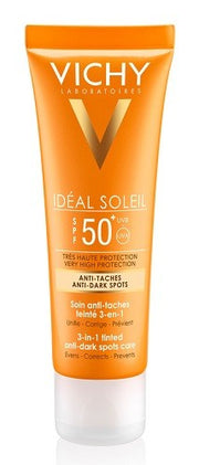 Vichy Ideal soleil viso anti-macchie protezione solare 50