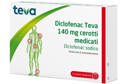 Teva Diclofenac 10 cerotti analgesici medicati 140 mg