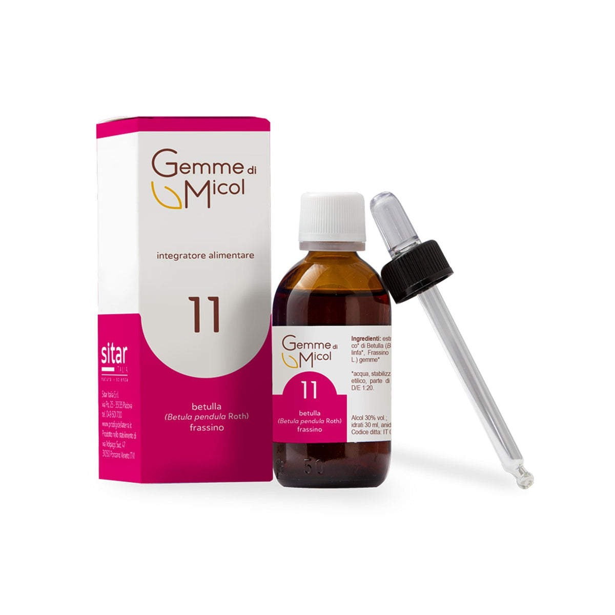 Sitar Gemme di micol 11 estratto gliceralcolico gocce 30ml