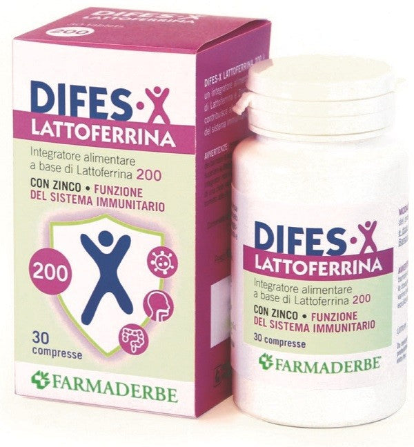 Farmaderbe Difes-x lattoferrina 200 integratore 30 compresse